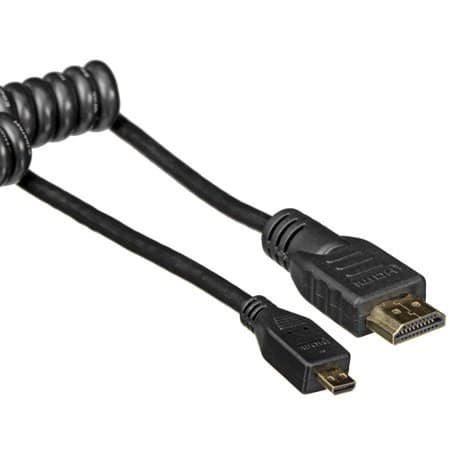 atomos atomcab014 spiral cable (micro hdmi to hdmi full)
