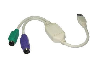 Cables Direct USB to Dual PS/2 Adapter for Keyboard and Mouse
