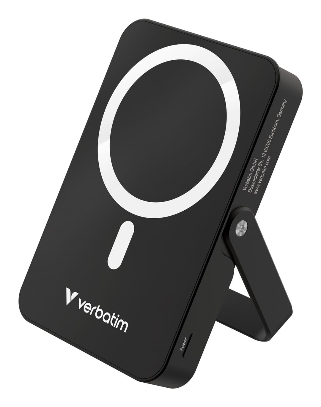 Verbatim Charge 'n' Go Magnetic Wireless Power Bank with stand - 10000 mAh Black - Image 1