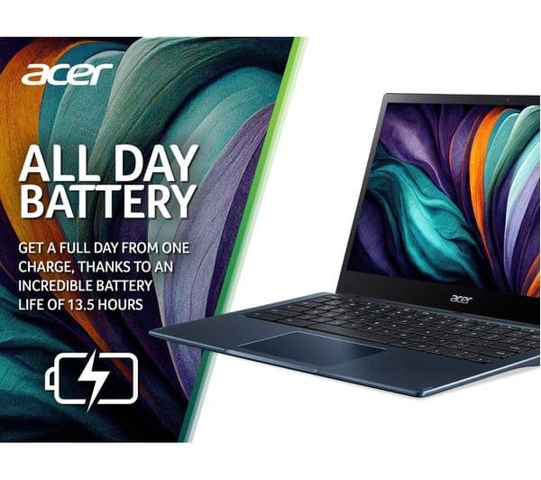 ACER Spin 513 13.3" 2 in 1 Chromebook - Snapdragon 7c Gen 2, 64 GB eMMC, Blue - Image 4