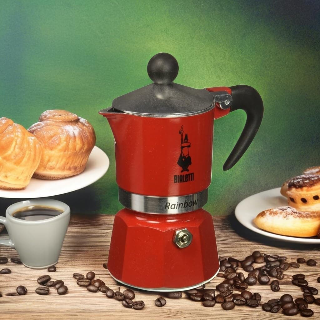 Bialetti Rainbow Colored Coffee Maker 4961 - Red - Image 4