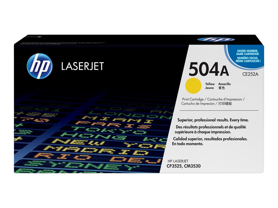 HP 504A Original LaserJet Toner Cartridge CE252A - Yellow - Image 1
