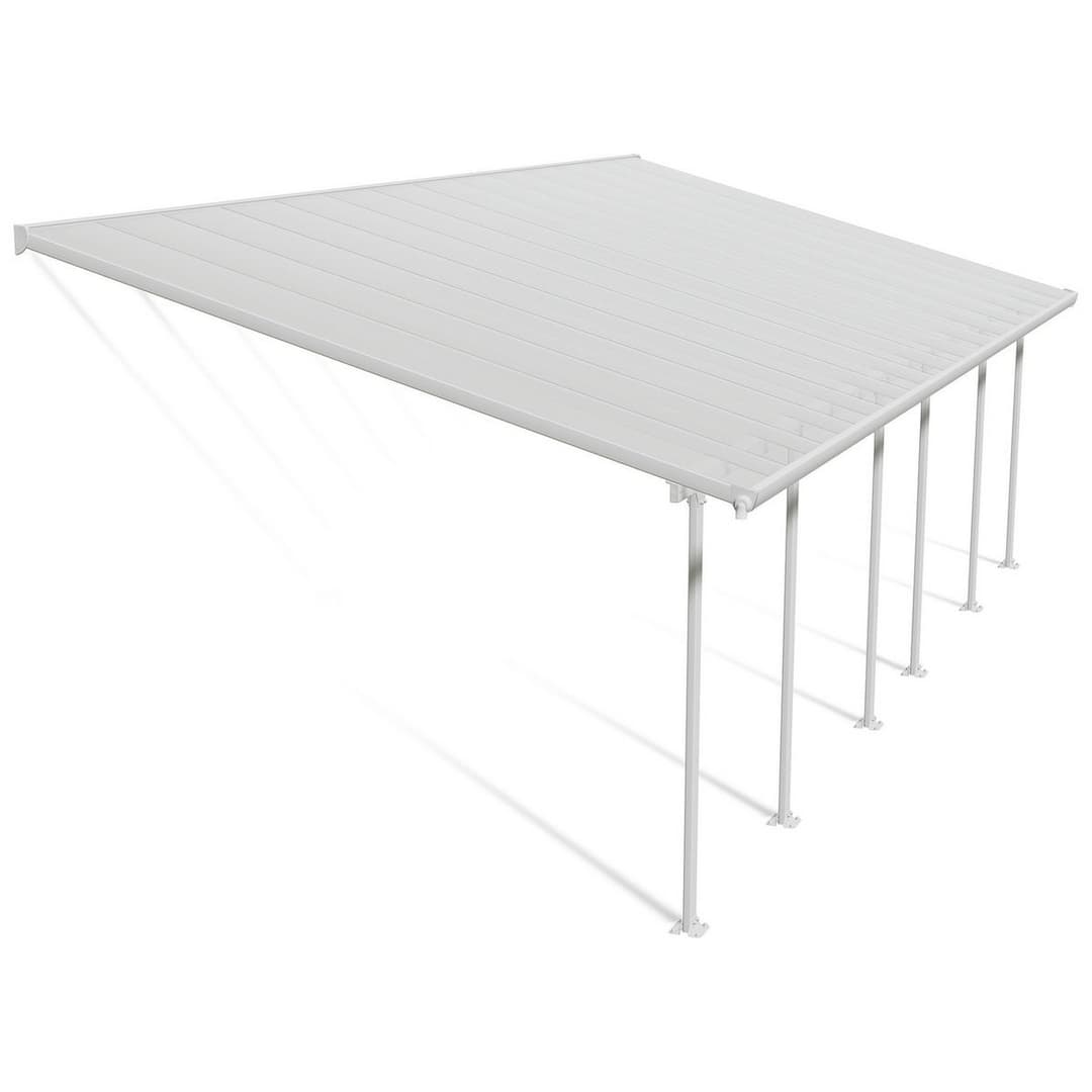 Palram Canopia Feria 4 x 8.5m Patio Cover White Clear - Image 1