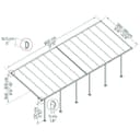 Palram Canopia Feria 4 x 8.5m Patio Cover White Clear thumbnail 2