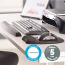 Fellowes Keyboard Wrist Rest - Memory Foam Wrist Rest - Ergonomic Wrist Support for Computer, Laptop, Home Office Use - Black thumbnail 4