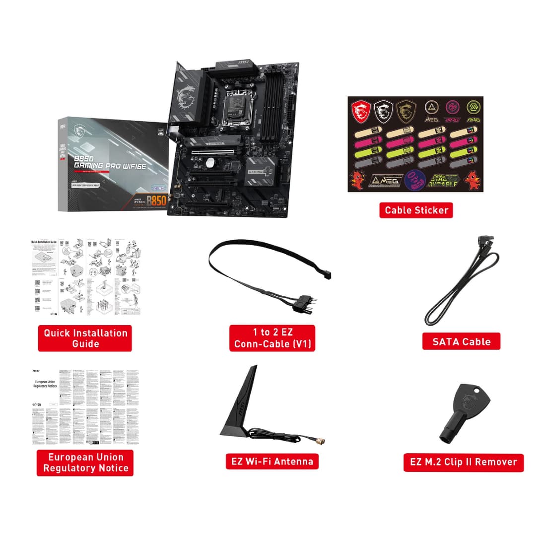 MSI B850 GAMING PRO WIFI6E AMD B850 DDR5 ATX Socket AM5 Motherboard - Image 6