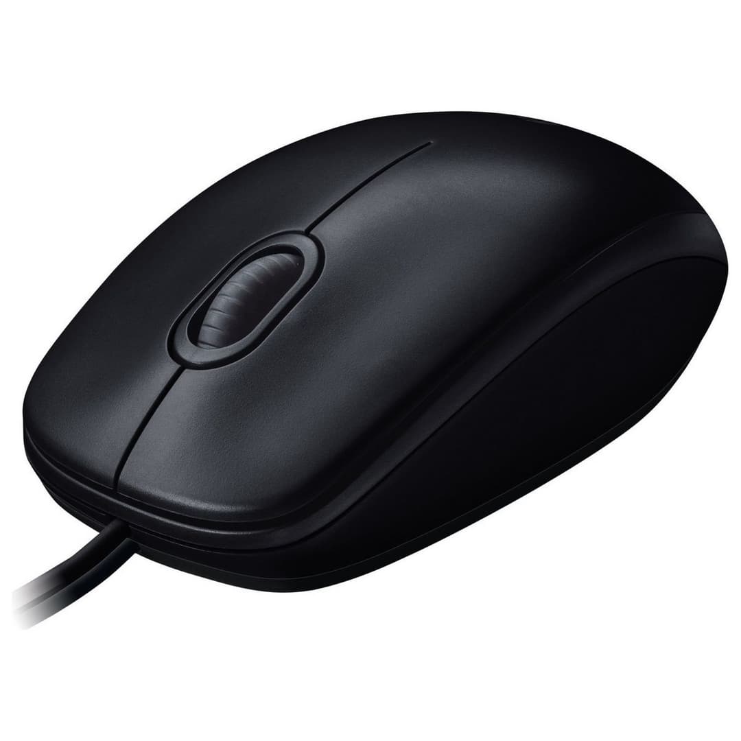 Logitech M100 Wired Mouse - Black - Image 1