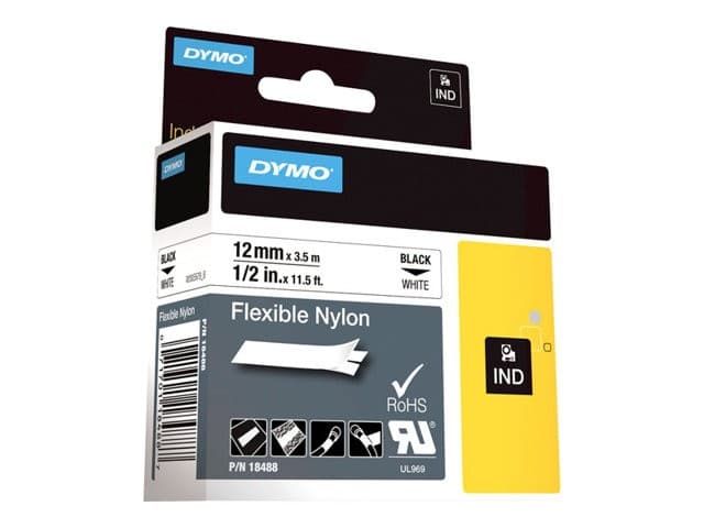 DYMO IND - flexible label tape - 1 cassette(s) - Roll (1.2 cm x 4 m) - Image 5