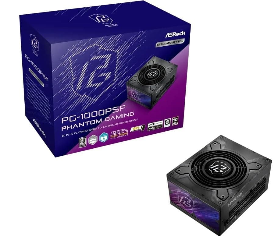 ASRock Phantom Gaming PG-1000PSF 1000W SFX Platinum Black - Image 1