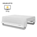 Fellowes Computer Monitor Stand with 3 Height Adjustments - Breyta Monitor Riser with Cable Management - Ergonomic Adjustable Monitor Stand for Computers - Max Weight 15KG - White thumbnail 3