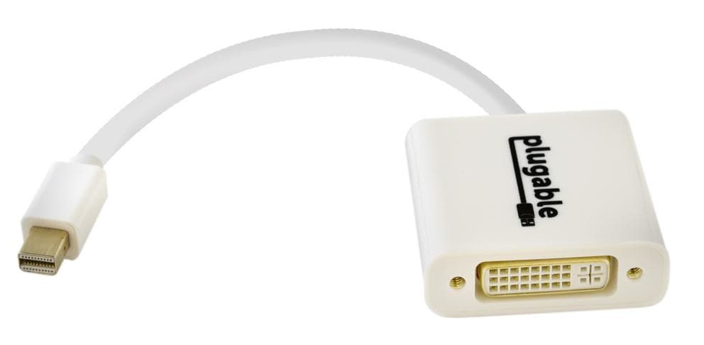 Plugable Technologies Mini DisplayPort (Thunderbolt 2) to DVI Adapter (Driverless, Supports Mac, Windows, Linux Systems and Displays up to 1920x1200@60Hz, Passive) - Image 1
