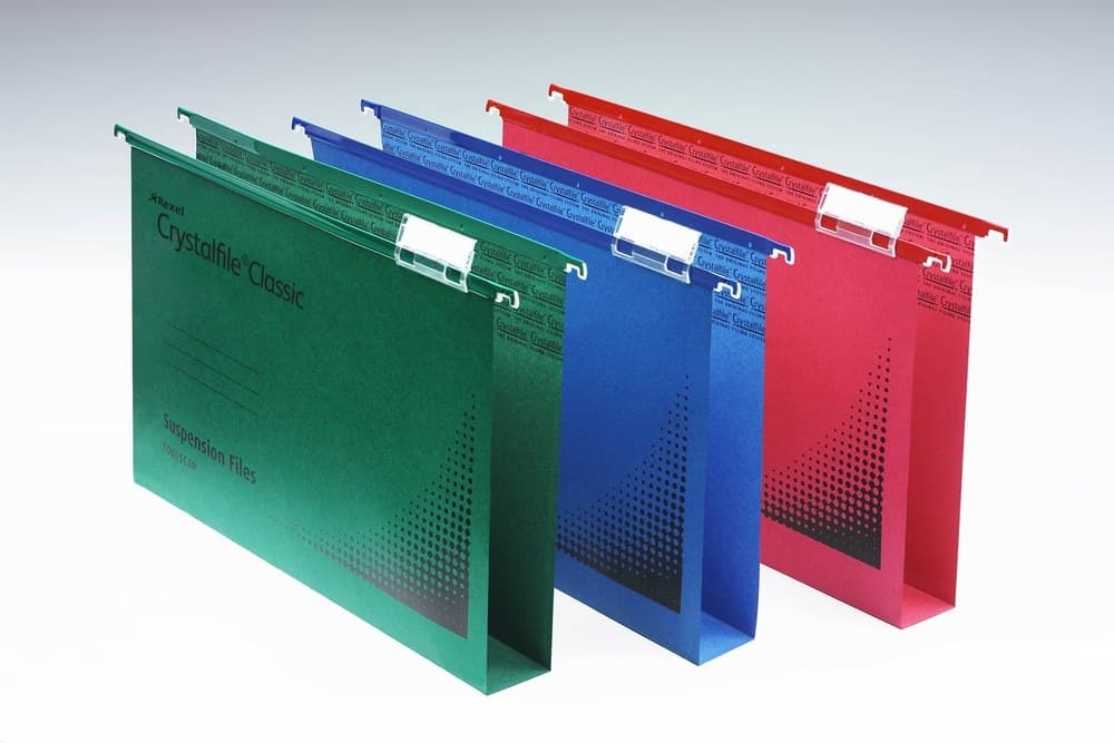 Rexel Crystalfile Classic Foolscap Suspension File 30mm Blue (50) - Image 3