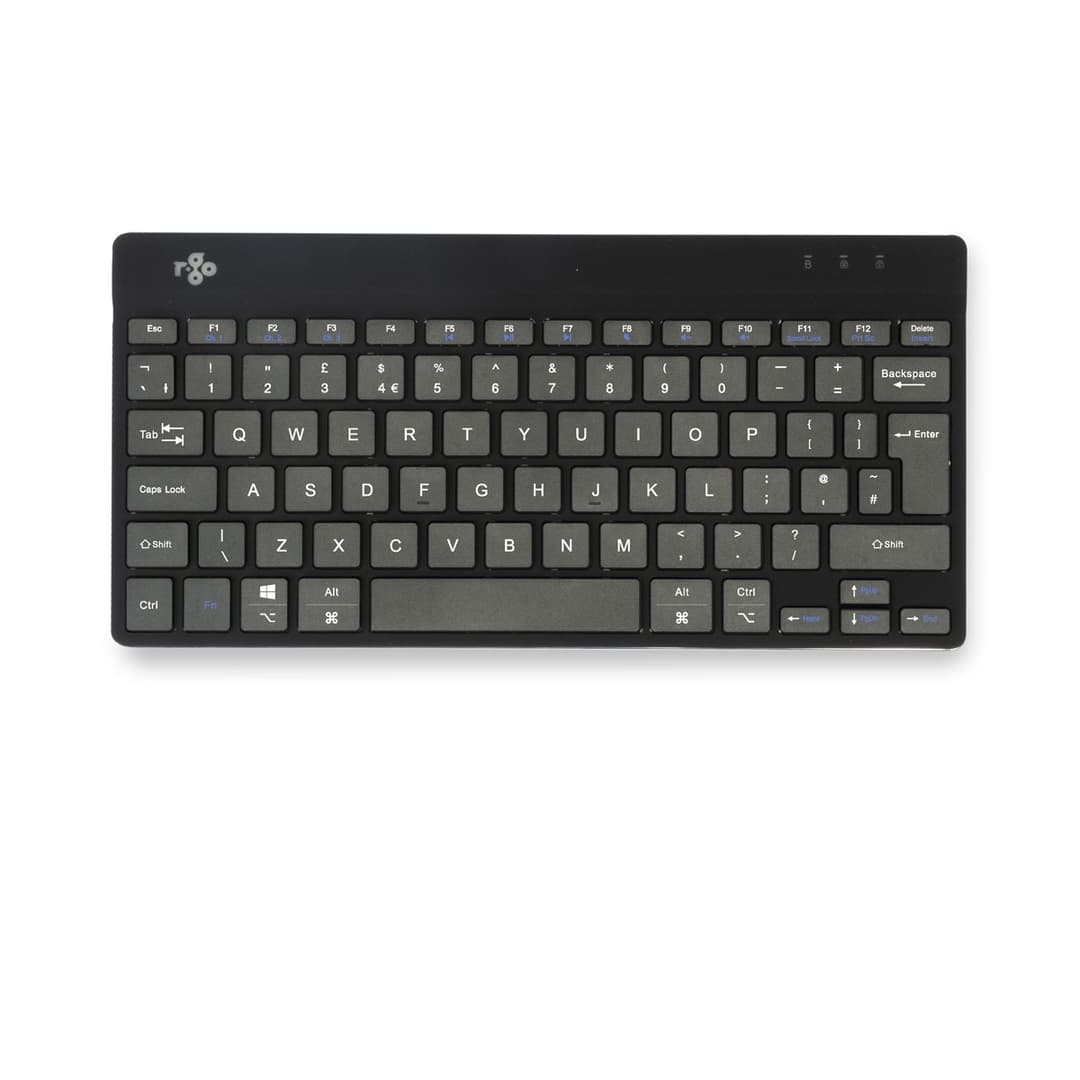 R-Go Tools Compact Break Ergonomic Keyboard, QWERTY (UK), Black - Bluetooth - Image 3
