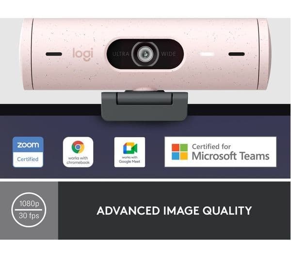 Logitech Brio 500 Webcam Rose - Image 2