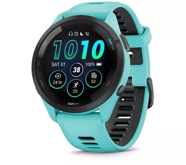 GARMIN Forerunner 265 Sports Watch - Aqua, 46 mm - Image 2