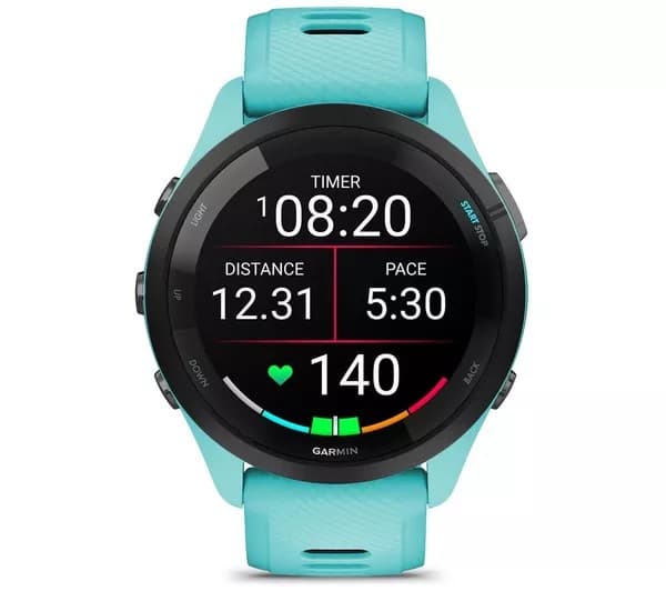 GARMIN Forerunner 265 Sports Watch - Aqua, 46 mm - Image 3