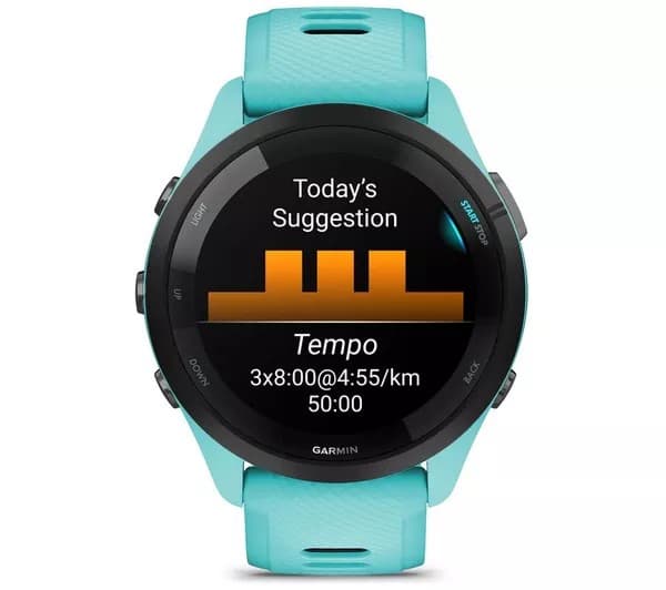 GARMIN Forerunner 265 Sports Watch - Aqua, 46 mm - Image 8