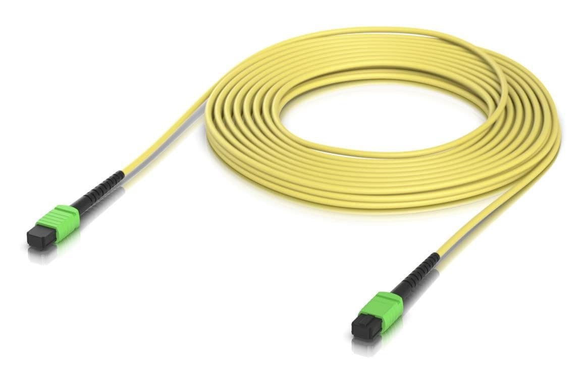 Ubiquiti UACC-OFC-SA-MPMP OS2 MPO-12 Type B APC Fibre Patch Cable, Indoor Single-Mode 100G - 10m, 1-Pack