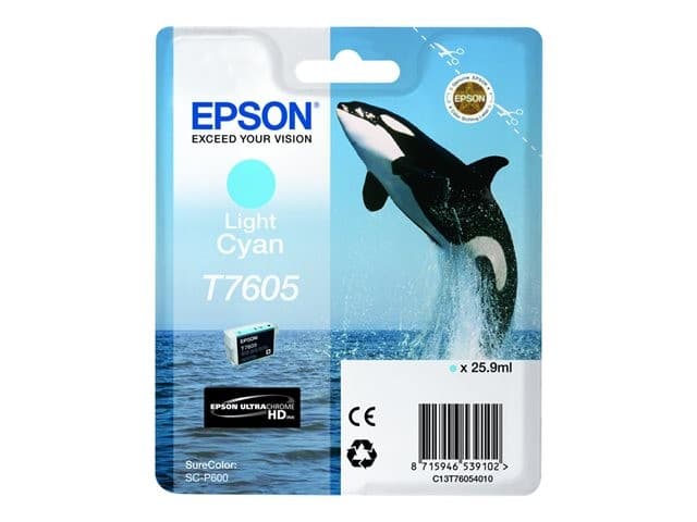Epson T7605 Original UltraChrome HD Ink Cartridge 26 ml - Light Cyan - Image 2