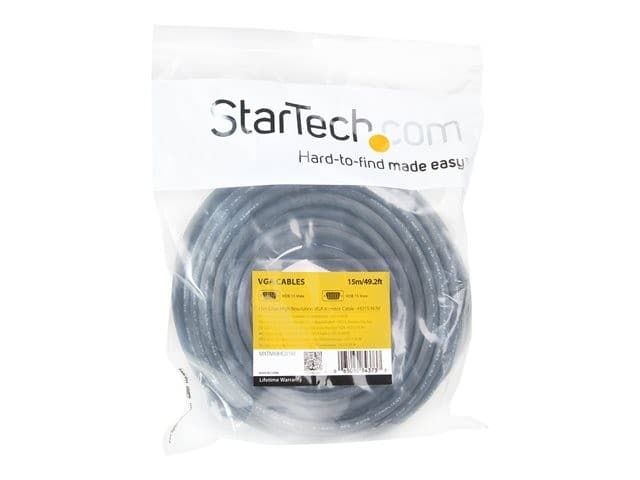 StarTech MXTMMHQ15M Coax High Resolution VGA Monitor Cable HD15 M/M 15m - Black - Image 6