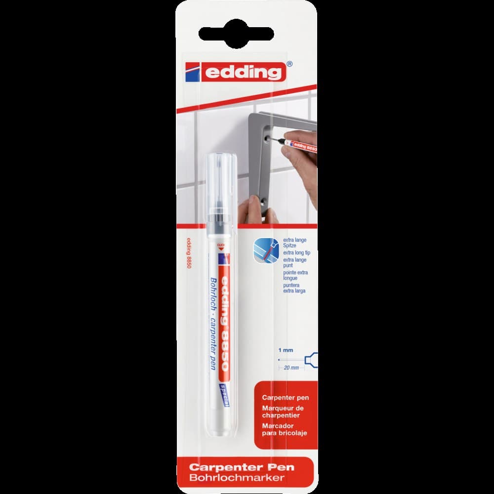 edding 8850/1 BL Rep carpenter pen black Box of 5