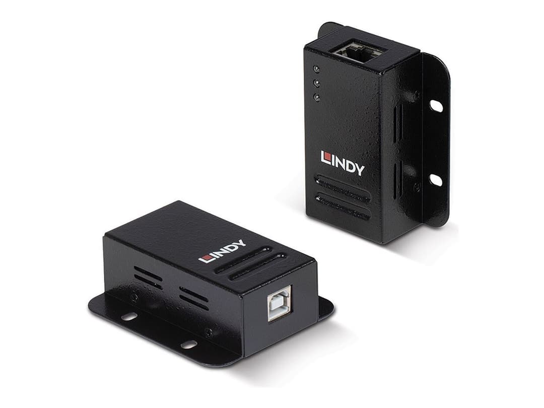 Lindy 42680 50m USB 2.0 Cat.5 Extender with Power over Cable, Transmitter & Receiver Units - Image 1