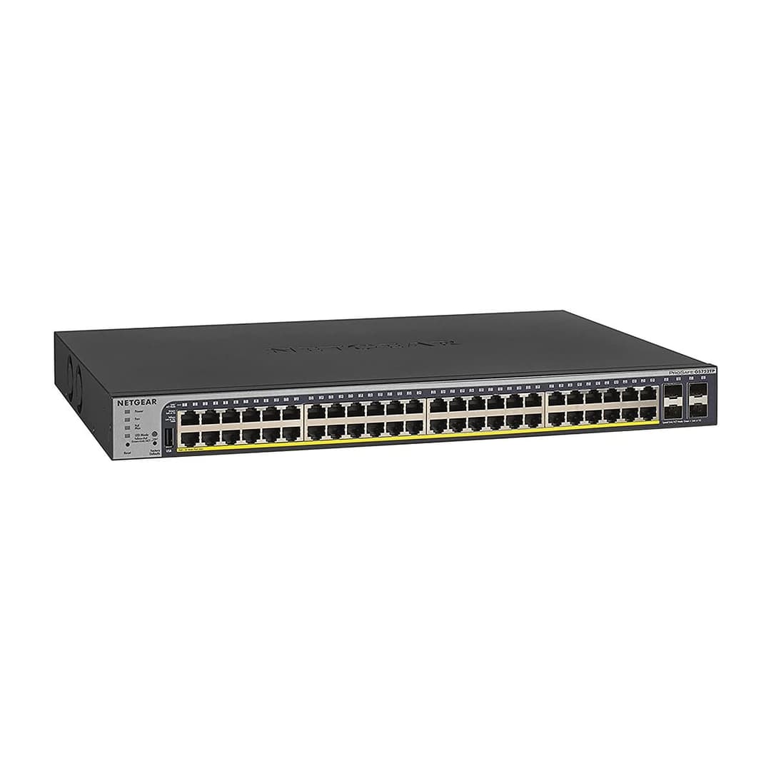 NETGEAR GS752TP 52-Port PoE Gigabit Ethernet Smart Switch - Black - Image 1