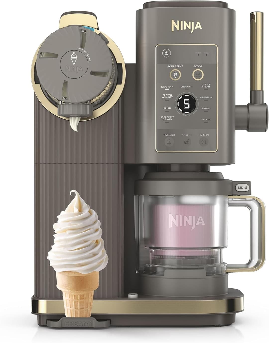Ninja CREAMi Scoop & Swirl 13-in-1 Ice Cream and Soft Serve Maker - Mocha - Image 1