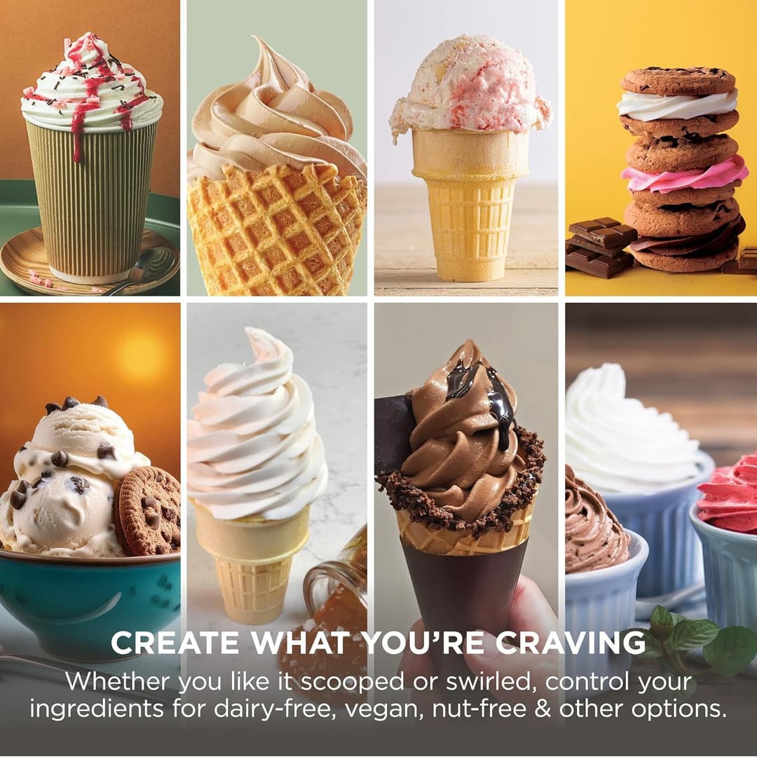 Ninja CREAMi Scoop & Swirl 13-in-1 Ice Cream and Soft Serve Maker - Mocha - Image 7