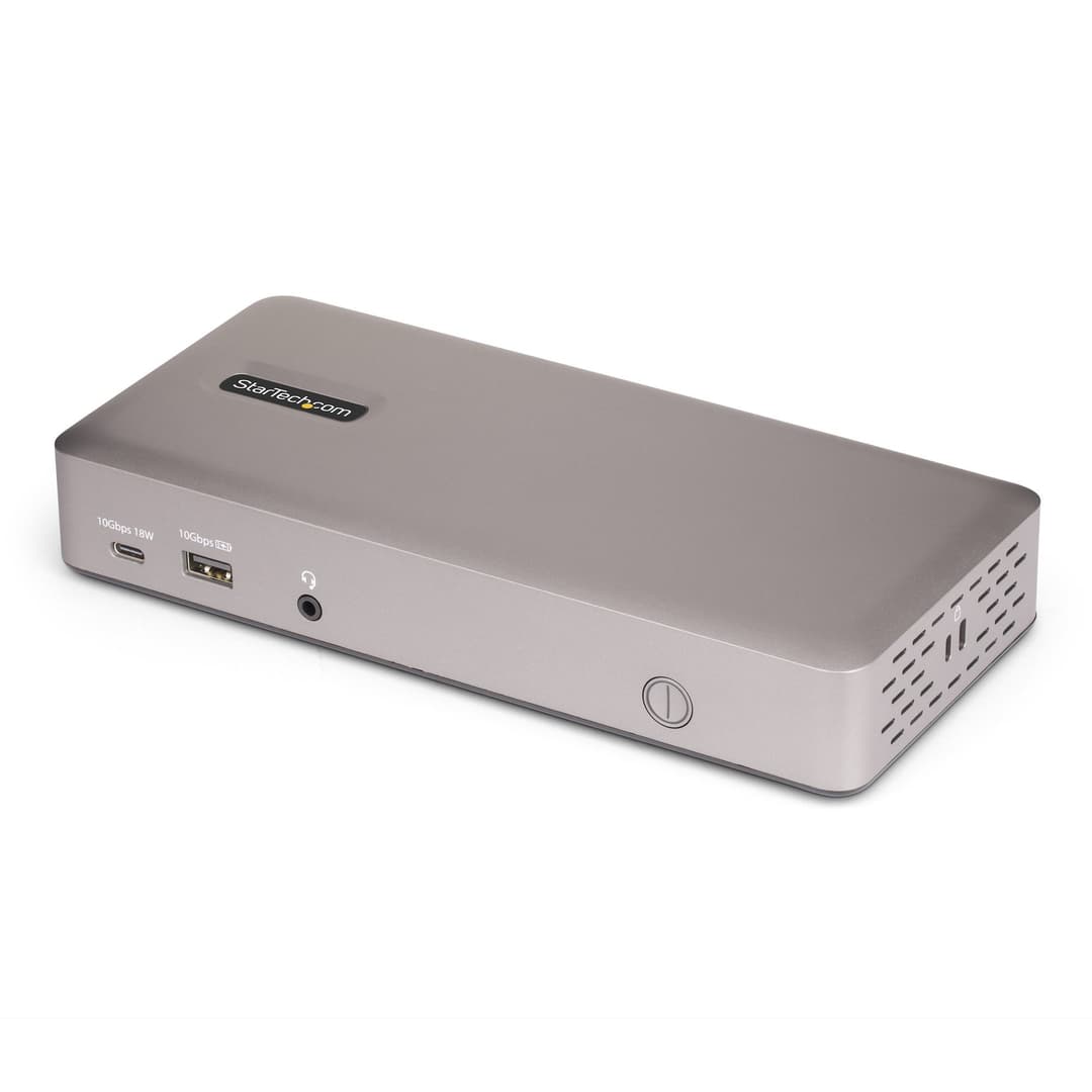 StarTech.com Triple-Monitor USB4 Docking Station, 4K 60Hz HDMI or DisplayPort, 100W Laptop Charging, 2.5GbE, USB-C Multi-Monitor Dock, Driverless - Image 1