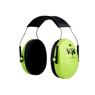 3M PELTOR Kid Earmuffs H510AK Neon Green Headband SNR 27 dB - Image 2