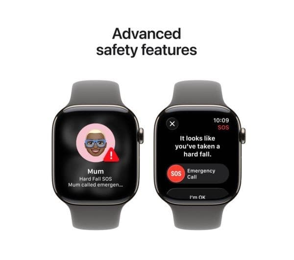 Apple Watch Series 11 GPS + Cellular 46mm Natural Titanium Case with Stone Grey Sport Band - S/M - Image 6