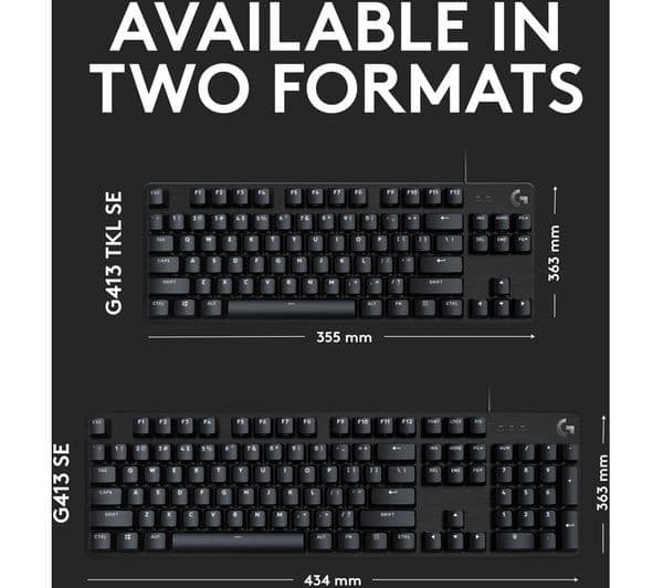 Logitech G413 SE Gaming Keyboard Black - Image 6