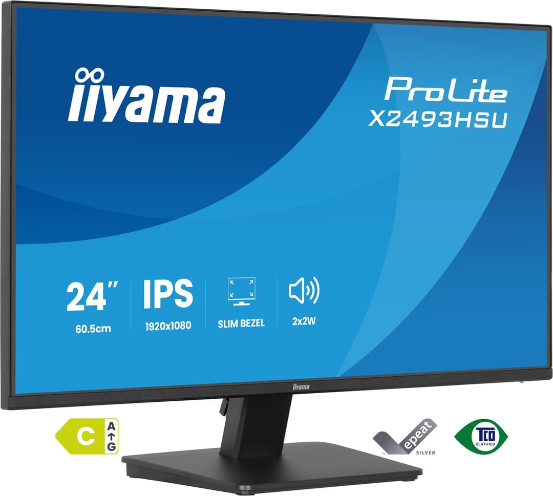 iiyama ProLite X2493HSU-B1 computer monitor 60.5 cm (23.8") 1920 x 1080 pixels Full HD LED Black - Image 1