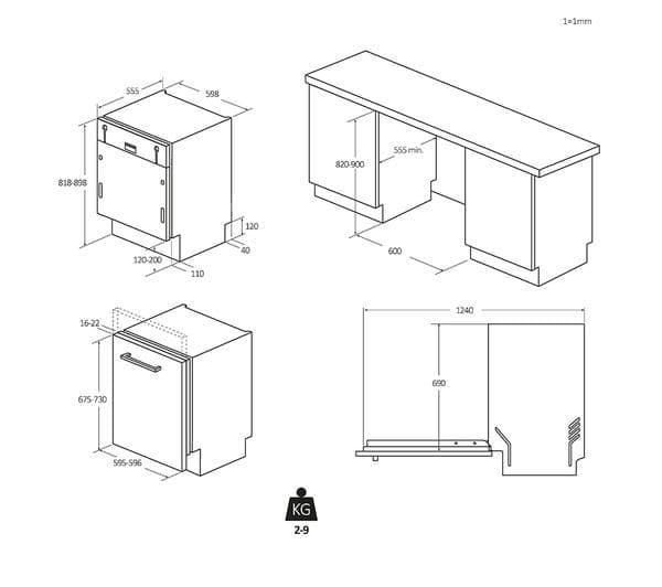 HOOVER HI 5C6F0S-80 Full Size Fully Integrated WiFi-enabled Dishwasher - Image 7