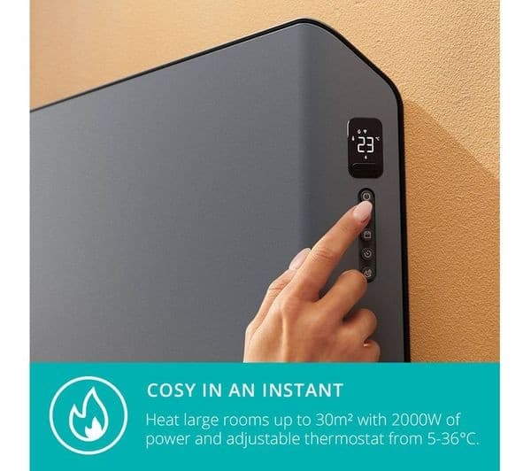 DUUX Edge 2000 DXCH24UK Smart Convector Heater - Grey - Image 2