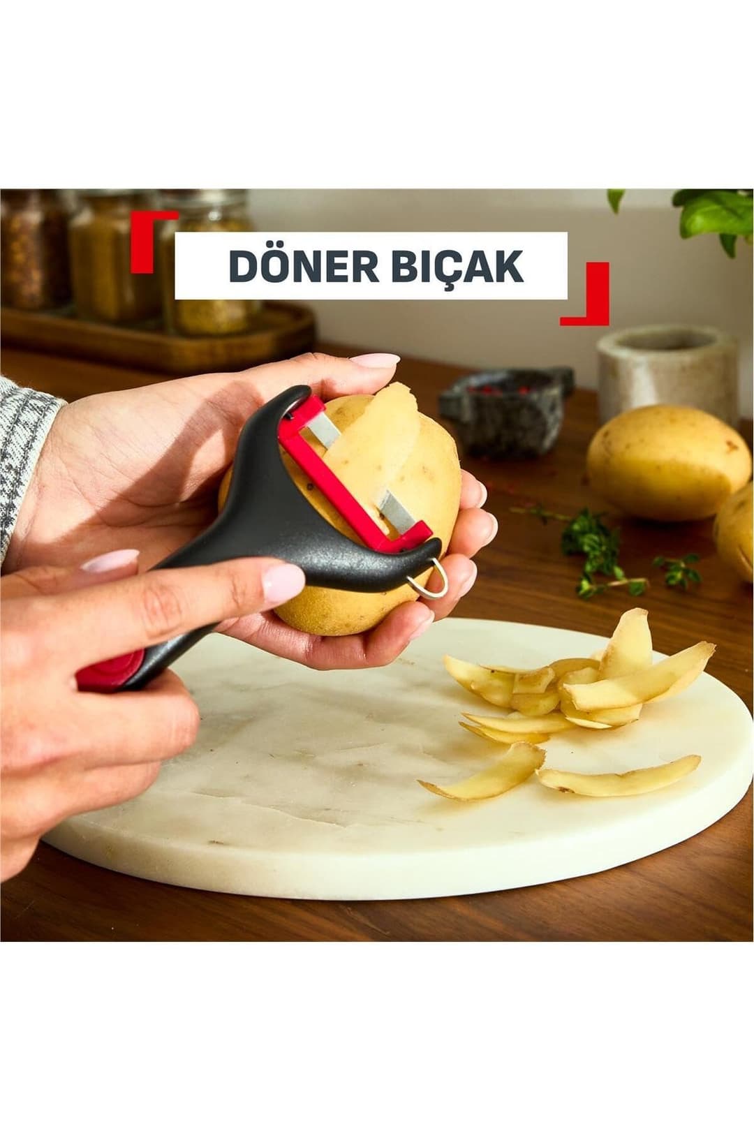 Tefal Ingenio+ Peeler - Black/Red - Image 4