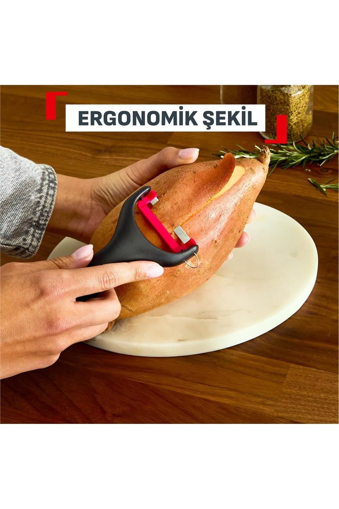 Tefal Ingenio+ Peeler - Black/Red - Image 5
