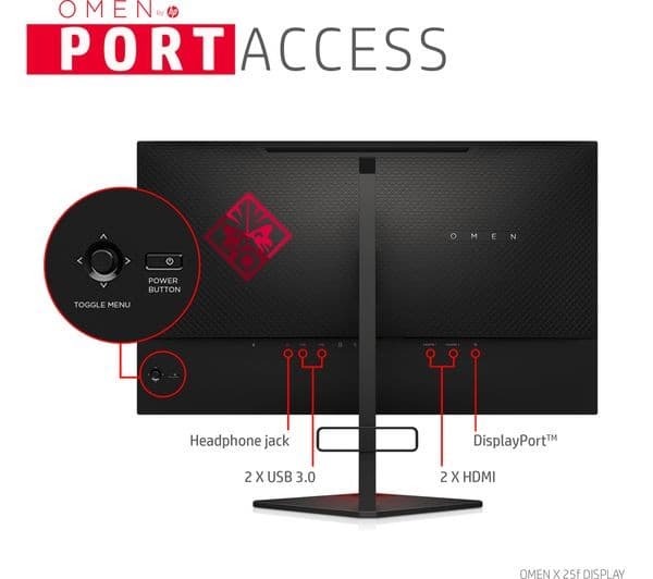HP OMEN X 25f Full HD 24.5" LCD Gaming Monitor - Black - Image 8
