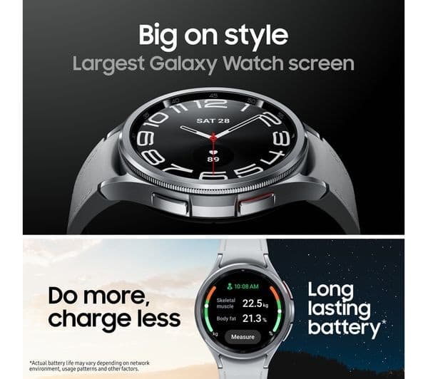 SAMSUNG Galaxy Watch6 Classic 4G with Bixby - Silver, 47 mm - Image 9