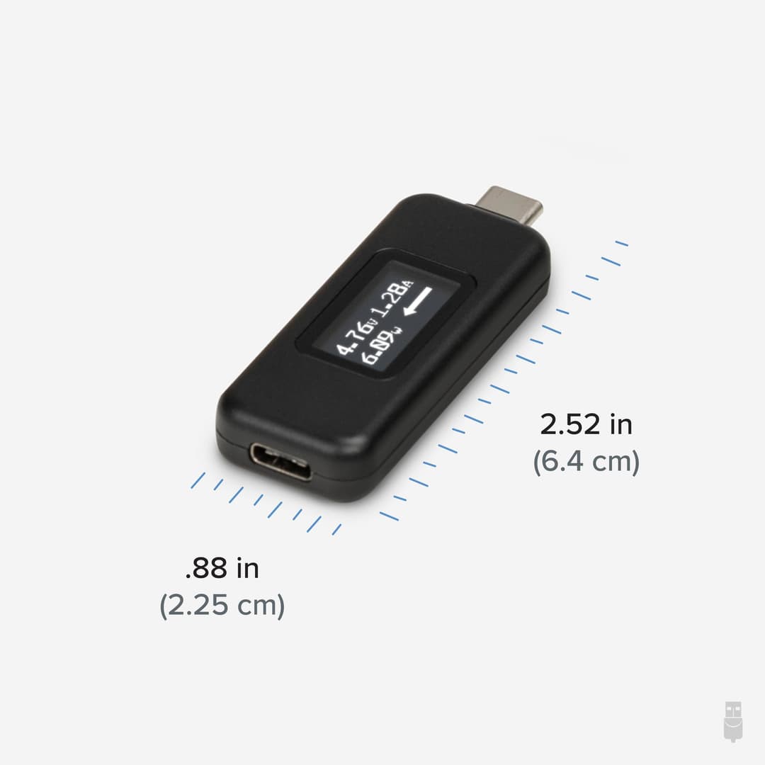 Plugable Technologies USB C Power Meter Tester for Monitoring USB-C Connections - Digital Multimeter for USB-C Cables, Laptops, Phones, Chargers - Driverless - Image 4