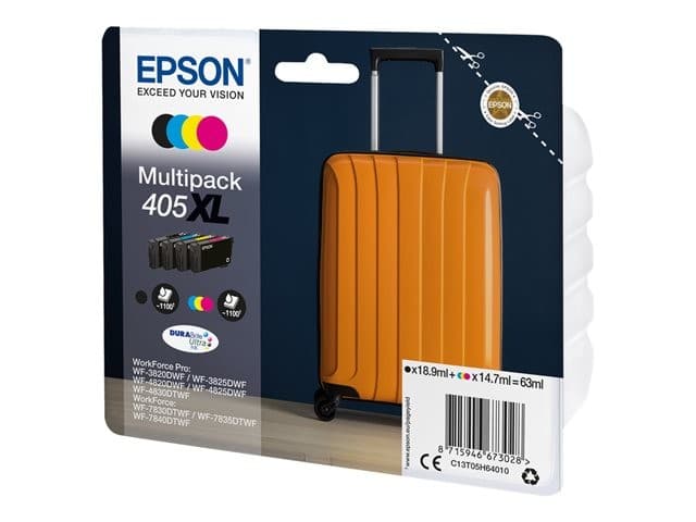 Epson 405XL Suitcase Multipack - 4-pack - XL - black, yellow, cyan, magenta - DURABrite Ultra - original - ink cartridge - Image 1