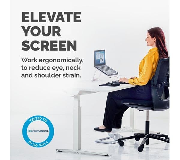 FELLOWES I-Spire Series Quick Lift Laptop Stand - White - Image 2