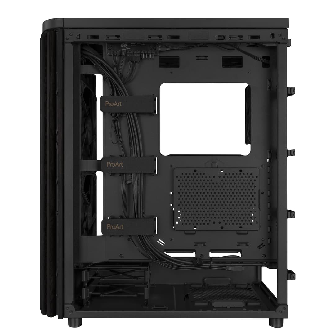 ASUS ProArt PA401 Wood Edition Tempered Glass Mid Tower PC Case - Black - Image 3