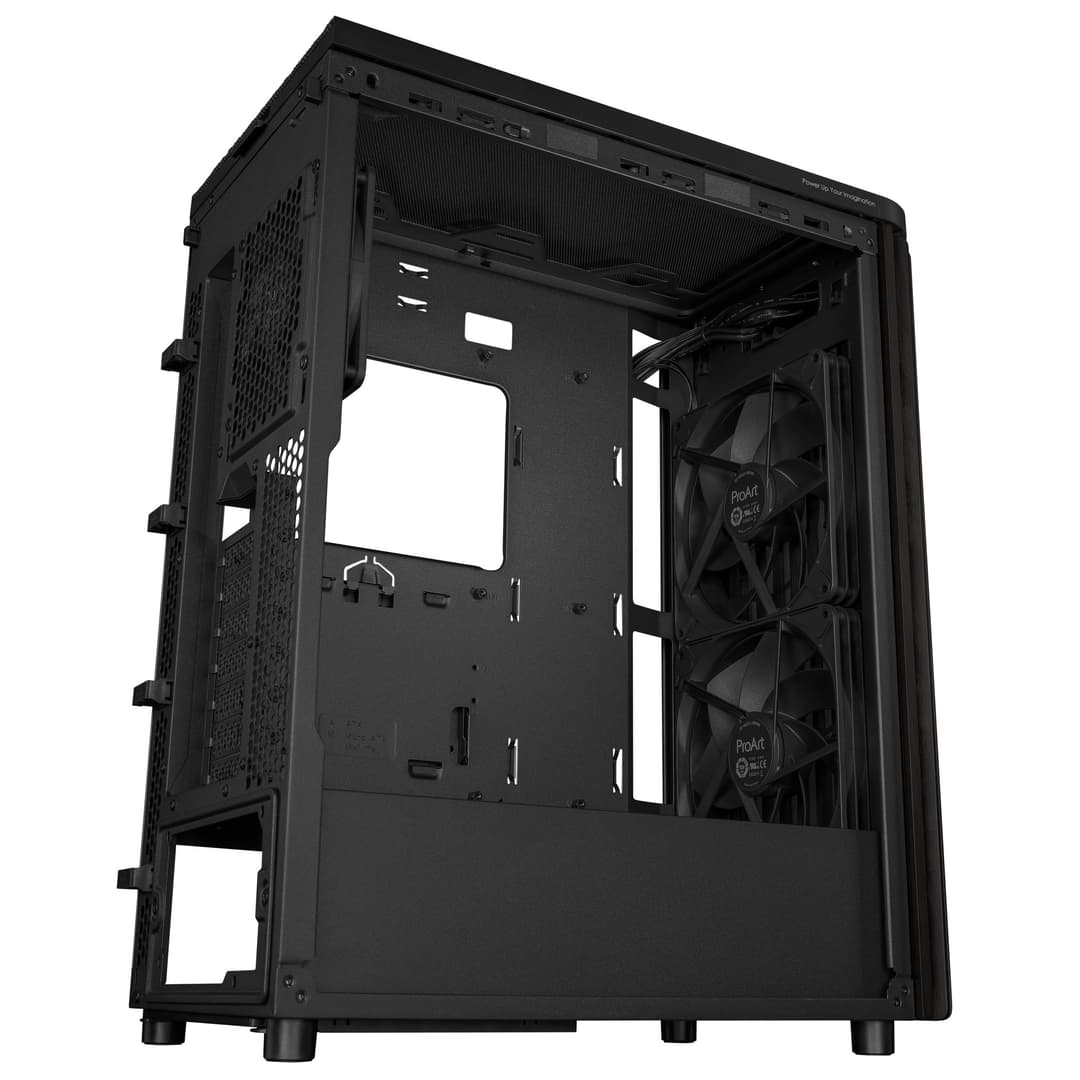ASUS ProArt PA401 Wood Edition Tempered Glass Mid Tower PC Case - Black - Image 4