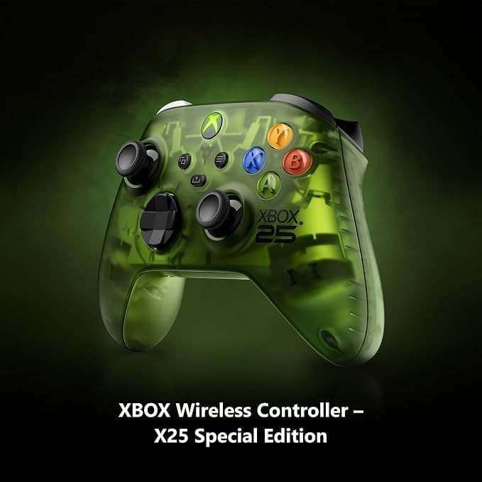 Xbox Wireless Controller X25 Special Edition 25th Anniversary Bluetooth Gamepad - Translucent OG Green - Image 2