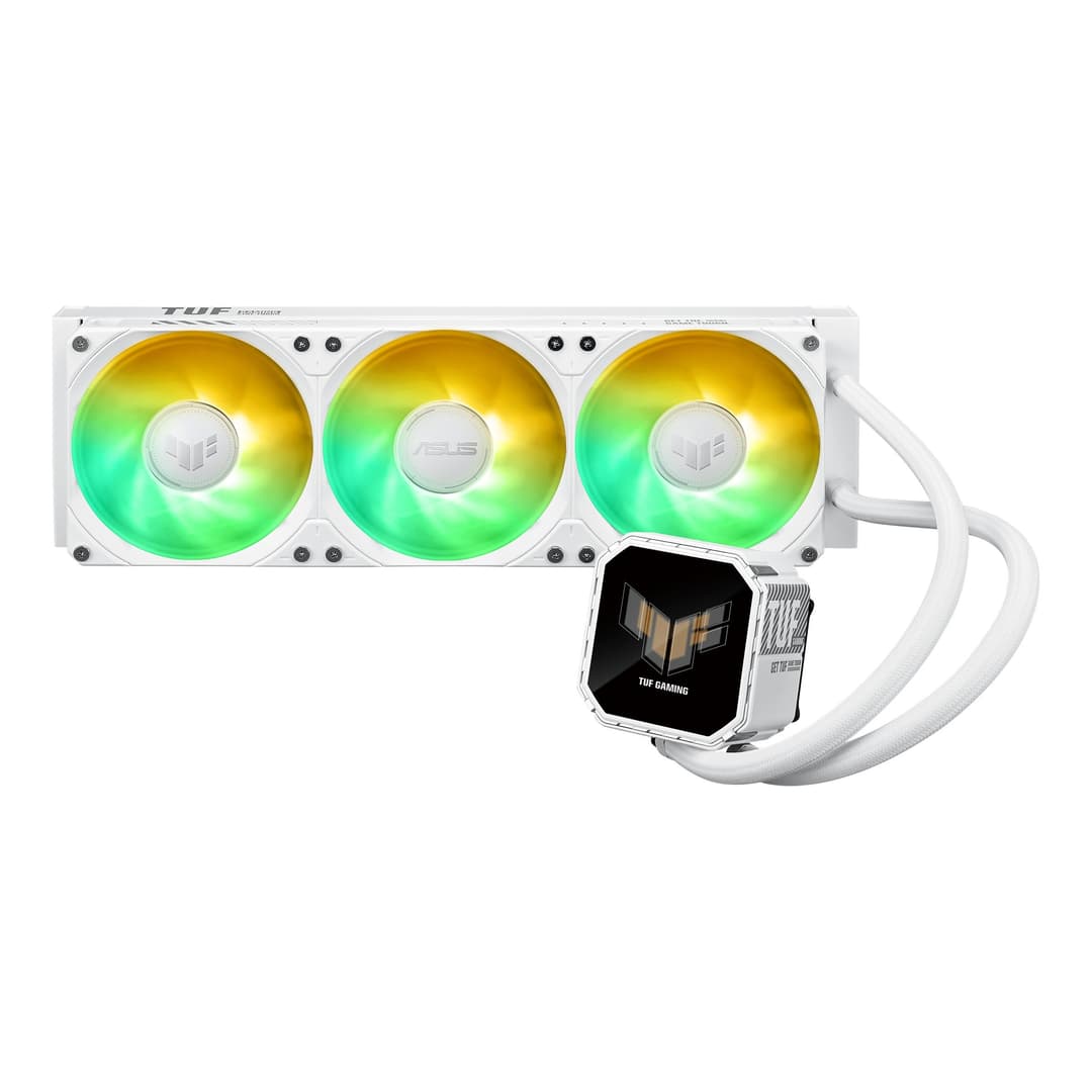 ASUS TUF Gaming LC III 360 ARGB LCD 360mm AIO Liquid CPU Cooler - White - Image 1