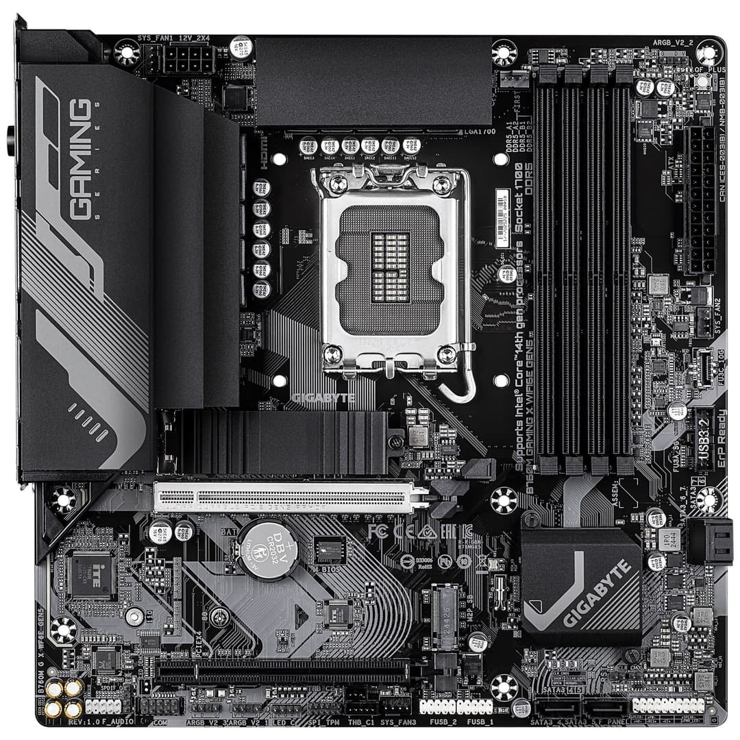 GIGABYTE B760M GAMING X WIFI6E GEN5 Intel B760 Express DDR5 mATX LGA 1700 Motherboard - Image 2