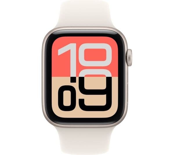 APPLE Watch SE 3, 44 mm Starlight Aluminium Case with Starlight Sport Band, M/L - Image 2