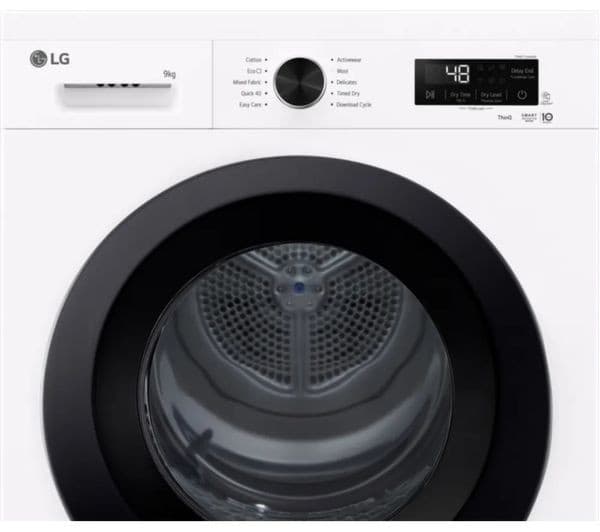 LG X10 Series ThinQ RHX1009NWK 9 kg Heat Pump Tumble Dryer - White - Image 3